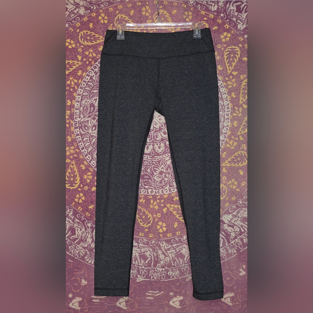 90 Degrees by Reflex Women’s Leggings Large Charcoal Heather Stretch Activewear